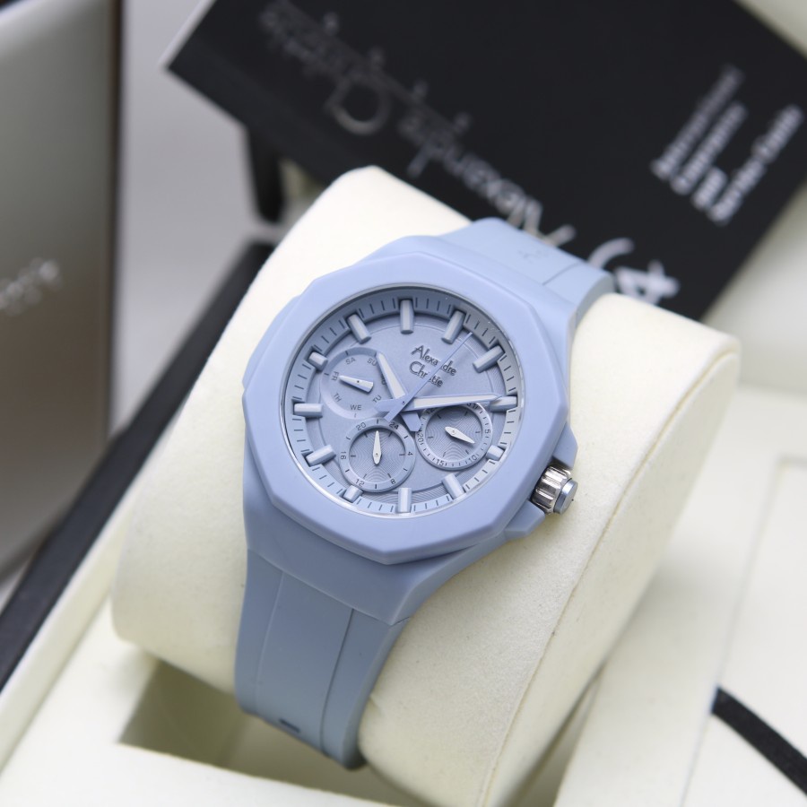 [Free Baterai] JAM TANGAN WANITA ALEXANDRE CHRISTIE AC 6590 RUBBER ORIGINAL GARANSI RESMI 1 TAHUN