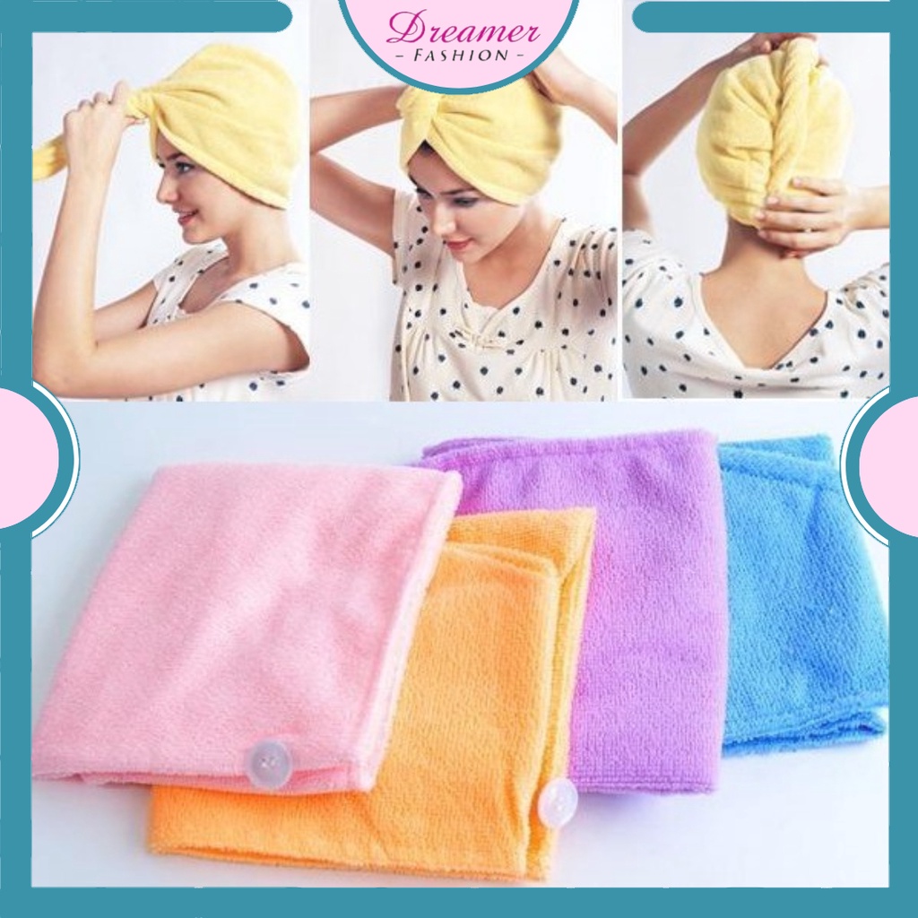 DF Handuk Rambut Keramas Microfiber Lap Pengering Rambut / Handuk Keramas / Handuk Kepala