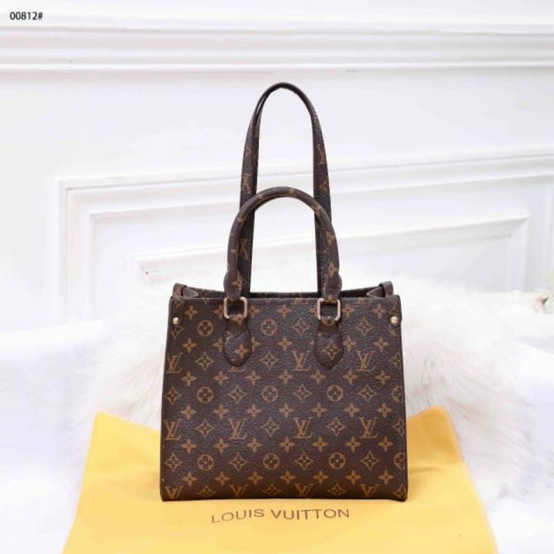 *Tas Louis Vuitton On The Go Tote Bag 00812 Platinum*
