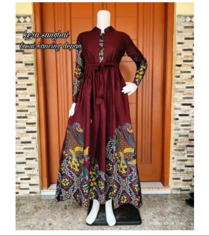 Ms Gamis Batik Sriwedari Maxi Bumil/busui Katun Sogan Allsize & Jumbo