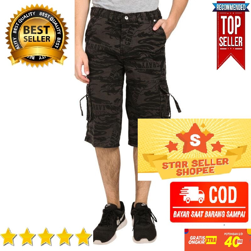 celana pendek cargo loreng/celana pendek gravy/celana pendek gravy loreng/celana pendek loreng