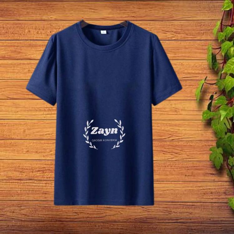 NEW105AFW Baju Kaos Atasan Kerja Polos Tebal Krah Baju Bapak Kerah Brondong Proyek Lengan Panjang Be