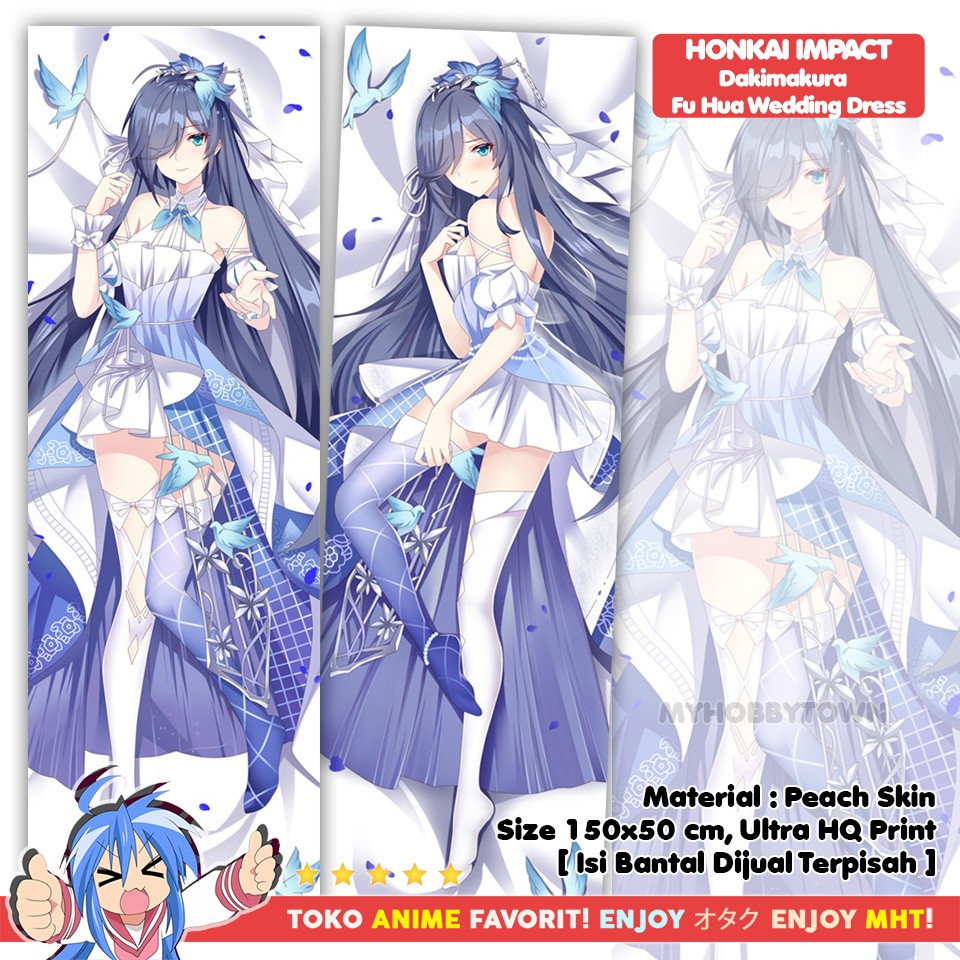 Sarung Bantal Anime Dakimakura Honkai Impact : Fu Hua Wedding Dress