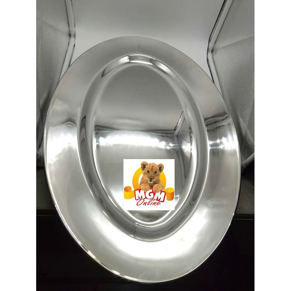 ( Made in Korea ) PIRING SAJI STAINLESS OVAL JUMBO Tebal 63CM