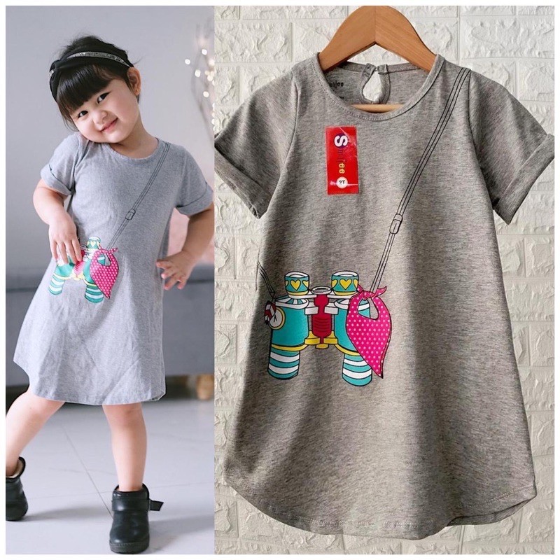 Dress Smilee Sablon 1-5 Tahun Kaos Pakaian Anak Perempuan Home Dress Original Super Premium Terlaris Termurah