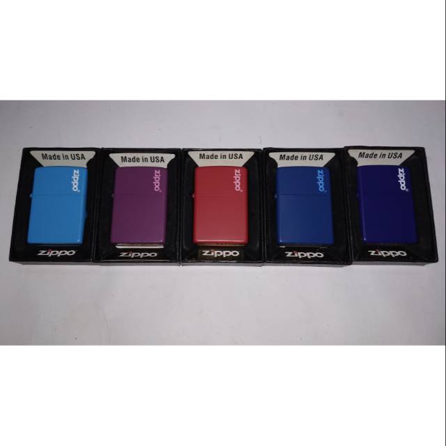 Zippo Matte - Zippo Mate - Lighter Zippo - Korek Zippo - Korek Api - Biru - Merah - Ungu