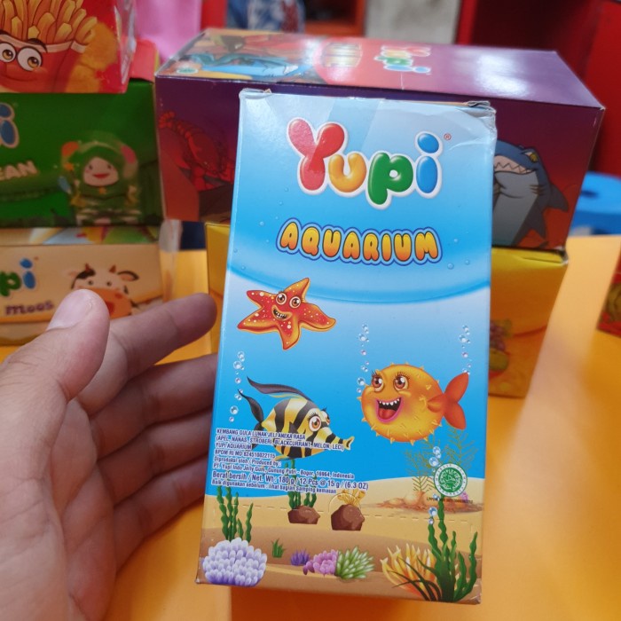 

12S - PERMEN YUPI AQUARIUM / PERMEN KENYAL CANDY AKUARIUM atayatoko