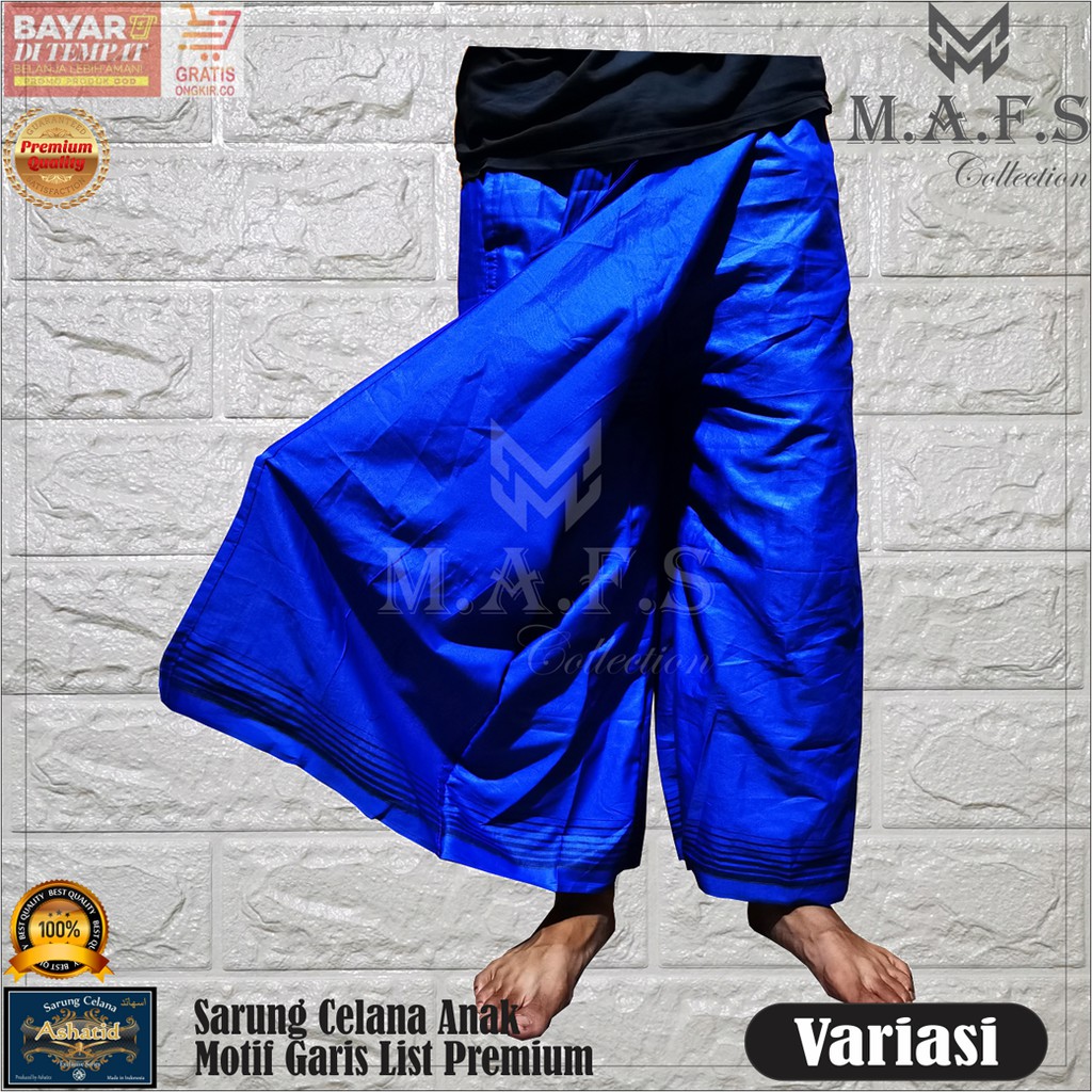 SARUNG CELANA ANAK ASHATID POLOS GARIS PREMIUM