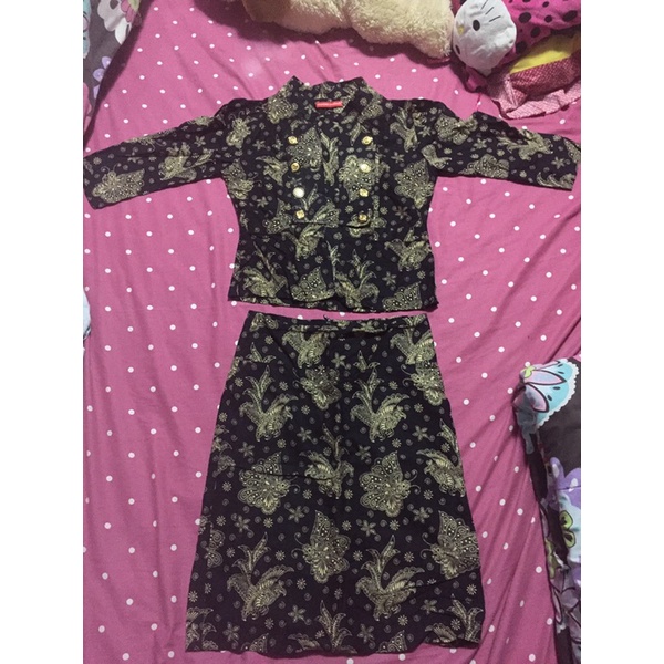 Setelan Blazer+Rok motif Preloved