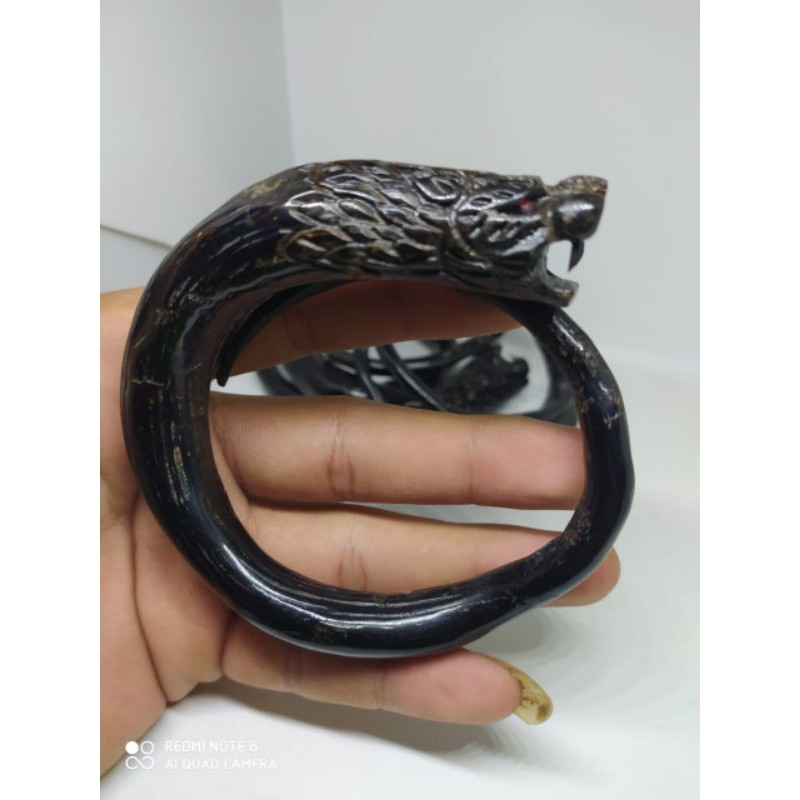 akar Bahar hitam natural Ukir Maung bodas