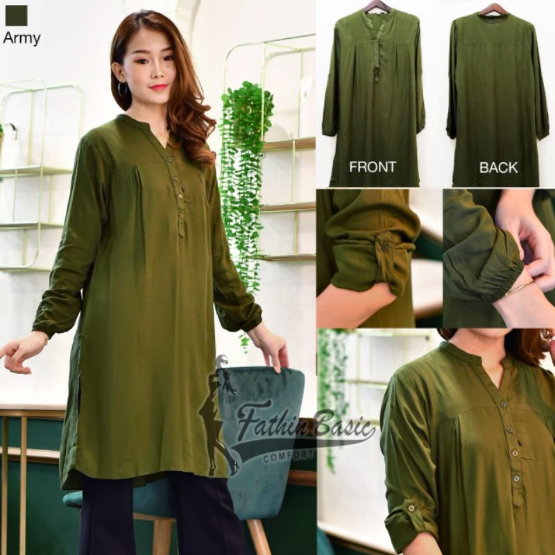 Tunik Polos - Tunik Rayon - Atasan Tunik - Long Tunik - Atasan Wanita Tunik - Tunik Rayon Polos - Tu