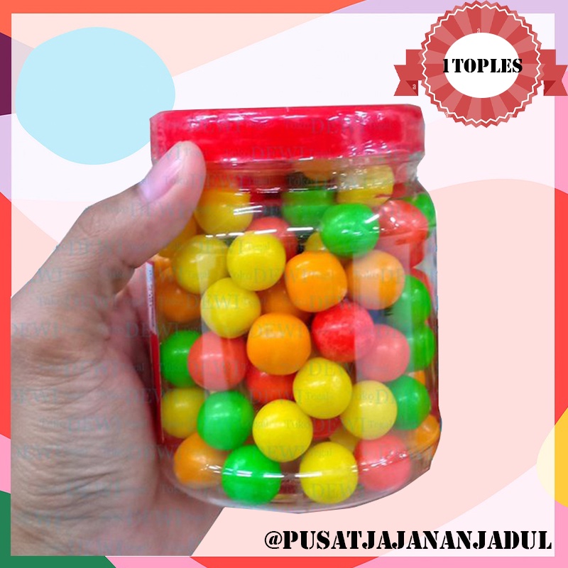 

1 Toples Permen Karet Bola Warna Warni - Jajanan Jadul 90an