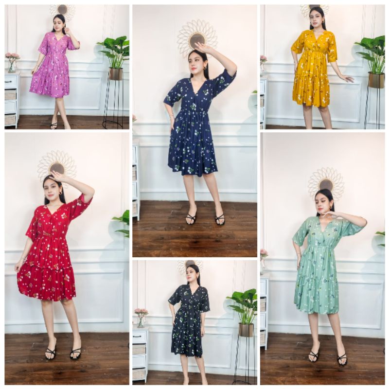 Daster bali nikita vanalika/home dress pendek/rok rempel ruffle/viral kekinian sexi