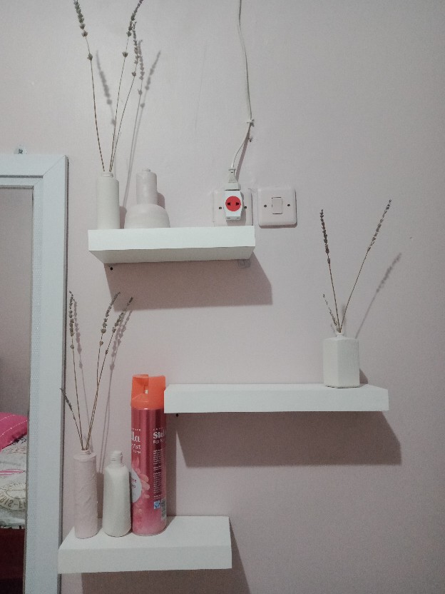 Set Rak Ambalan Dinding Minimalis 3 Pcs Uk. 30,30,40 Cm