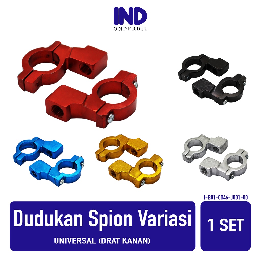 Bracket-Breket-Brecket-Braket-Dudukan Kleman Spion-Sepion CNC Untuk Semua Jenis Motor-Universal Merah-Emas-Biru-Silver-Hitam