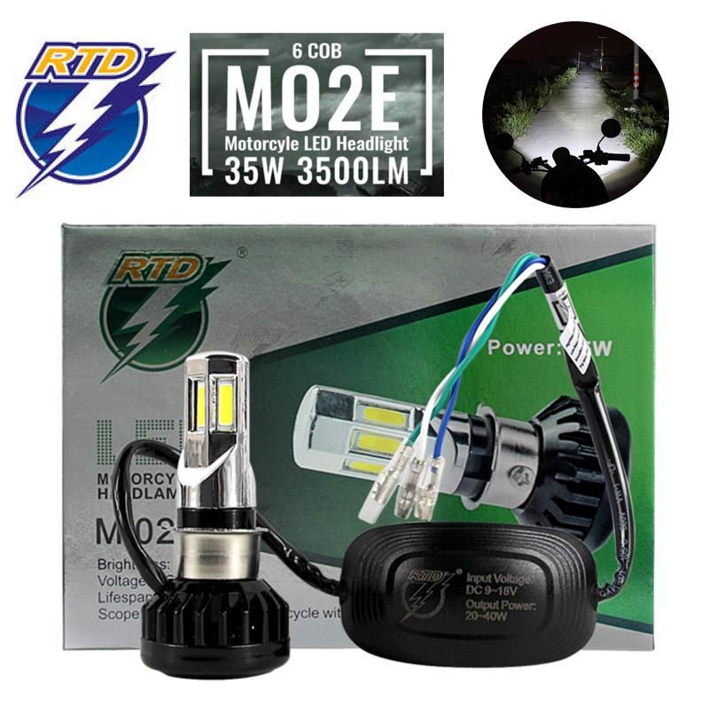 RTD R8 Lampu Utama Motor LED 6500K 6 sisi 35 Watt H4 H6