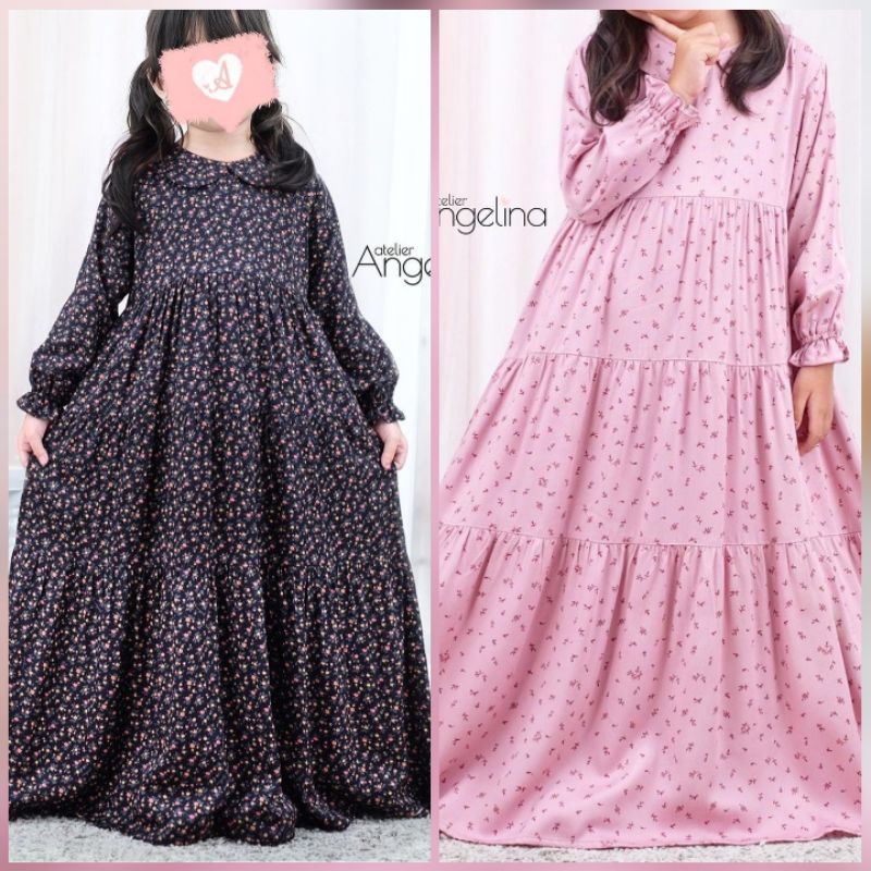 Little Bella Dress Bunga Katuk & Vintage Floral by Atelier.angelina