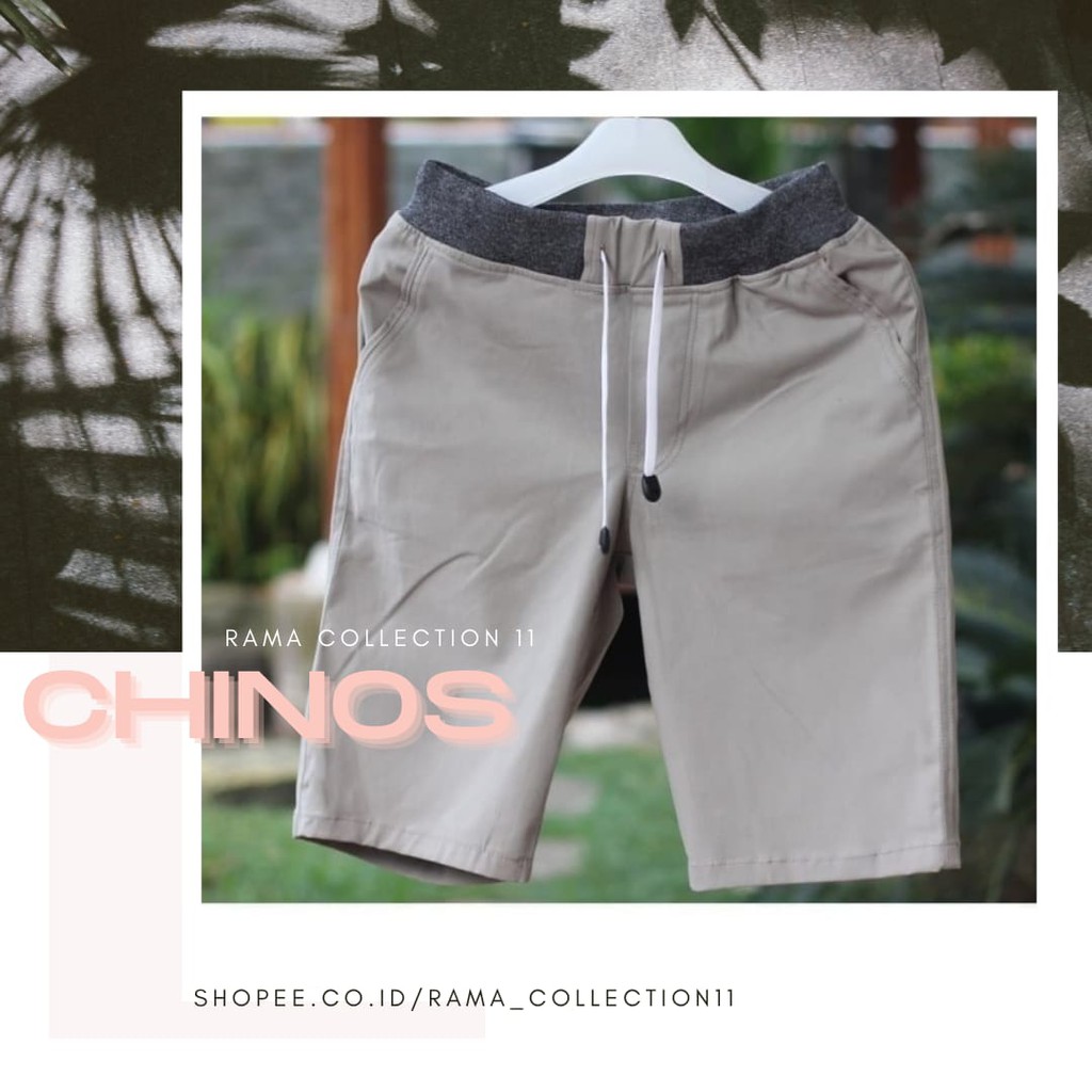 COD PENGIRIMAN CEPAT CELANA PENDEK PRIA CHINOS 100 RIBU DAPAT 5 BONUS RANDOM SATU-CREAM