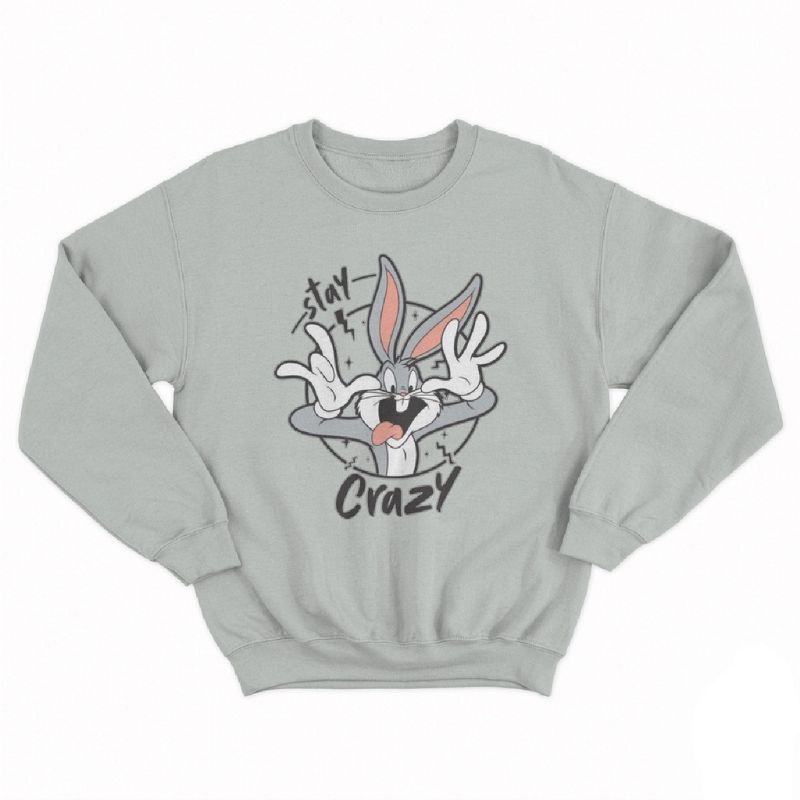 Sweater crewneck basic pria wanita (Bunny crazy)