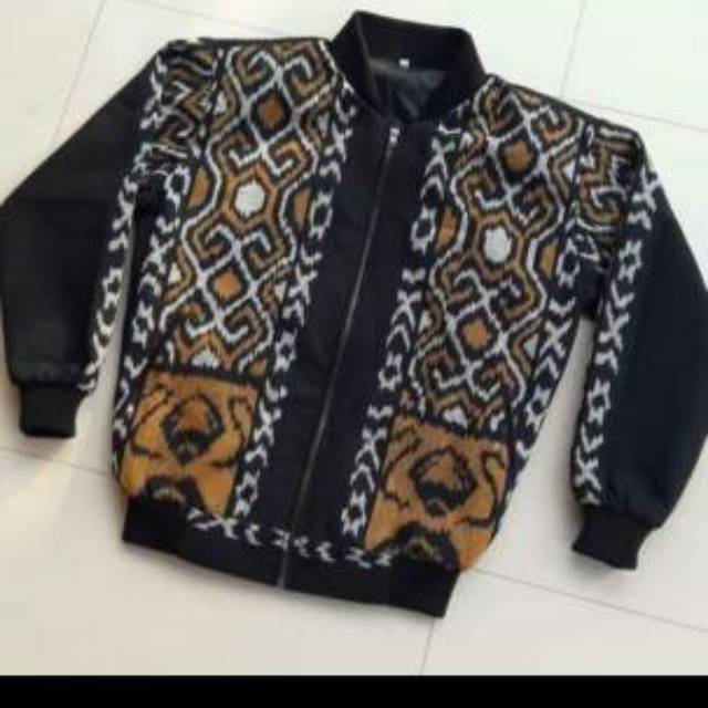 Jaket tenun motif asmat original premium