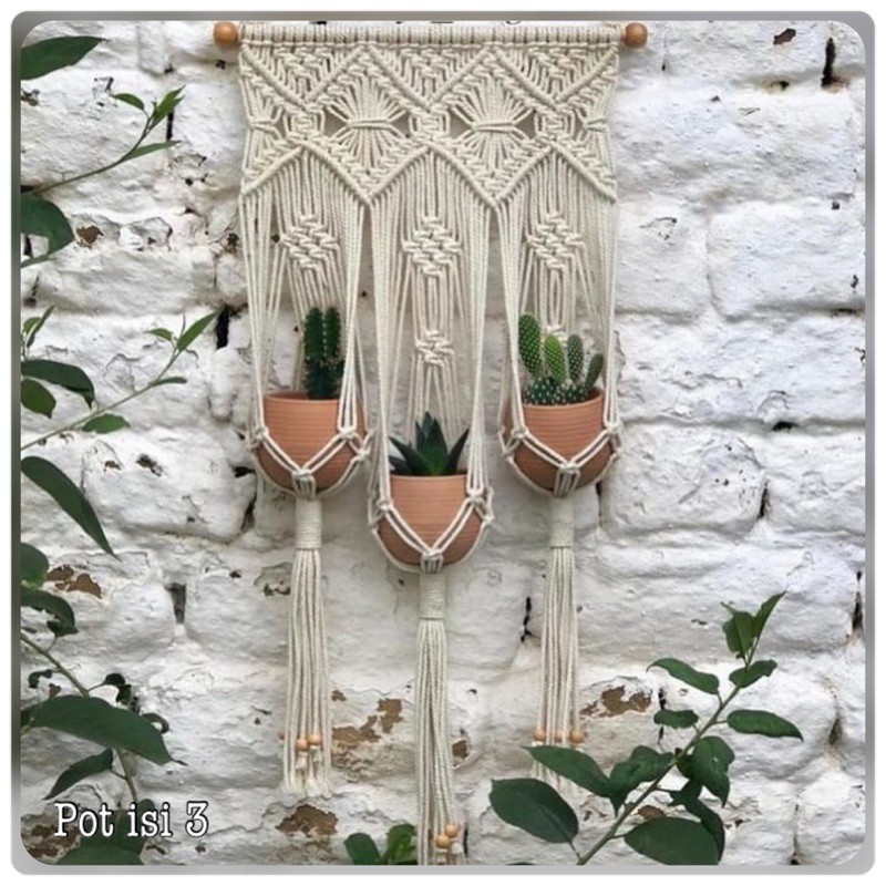 macrame / pot hanger ready stock