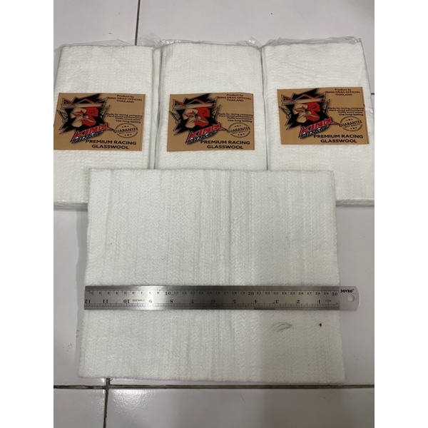 PREMIUM GLASSWOOL KING DRAG THAILAND IMPORT 30cmx26cmx1,5cm Gasbul Knalpot Anti Bakar Gaswool