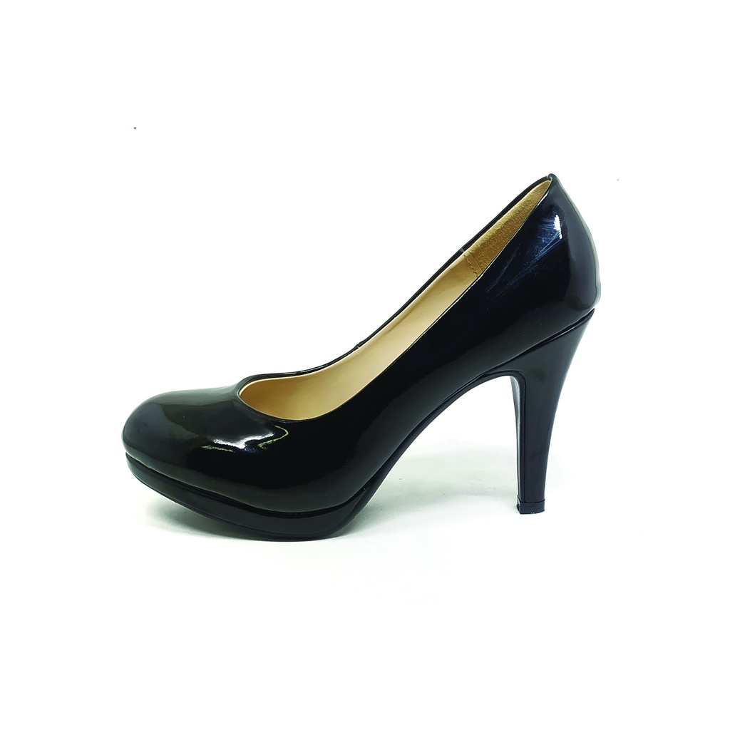 Workswell Sepatu Kerja Wanita High Heels 9cm Kode 085A Hitam Glosy.