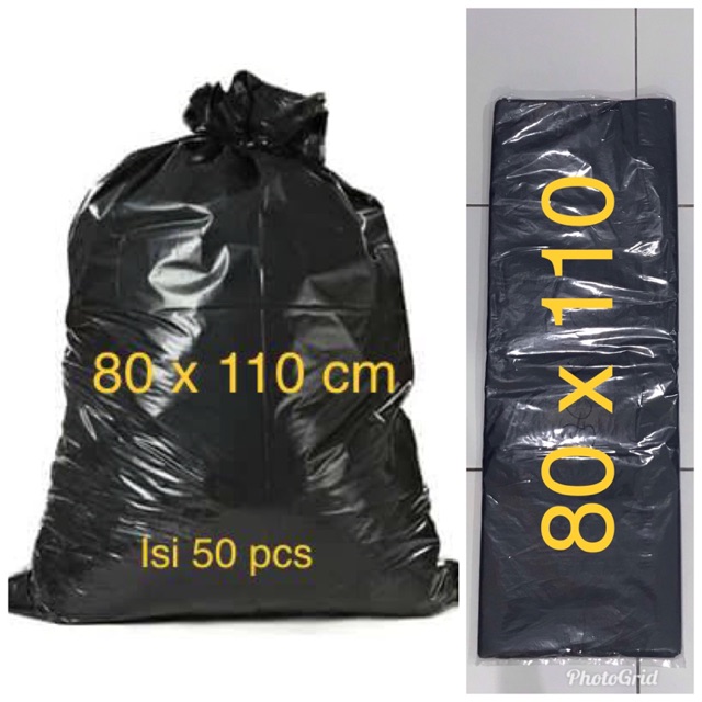 Jual Kresek Kantong Plastik Sampah Hitam Tebal Besar 80 X 110 Trash Bag Garbage Bag Jumbo 2748