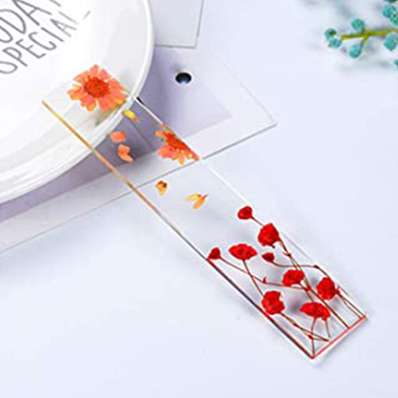 SIY  Bookmark Resin Mould Set Include Rectangle Bookmark Silicone  Jewelry Mould with Colorful Tassels for Bookmark Making