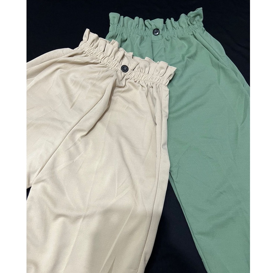 Button Pants Crepe | Celana Wanita Terbaru