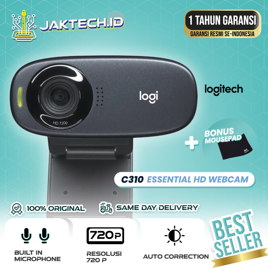 Logitech C310 Webcam HD 720p Essential GARANSI RESMI