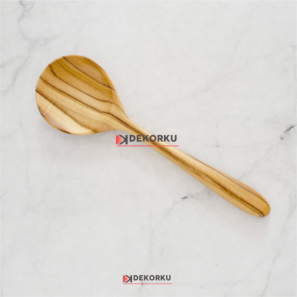 Sendok Besar Kayu Jati untuk Sayur dan Kuah / Centong Nasi