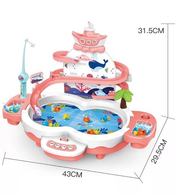 [semuajual] MAINAN PANCINGAN 3 in 1 PANCINGAN IKAN MAGNET SELUNCURAN DOLPHIN DAN MINI PIANO TERBARU-1