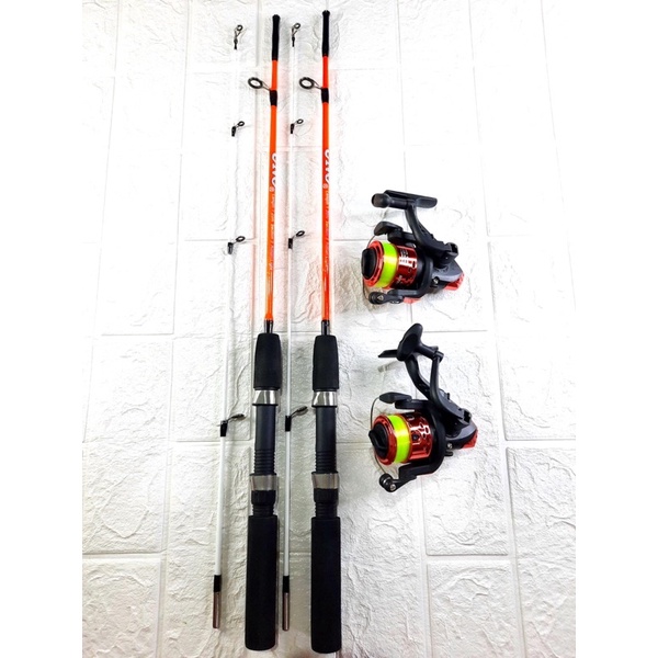 Joran Pancing Udang Murah Meriah 2 Set Fiber Solid 120cm Random