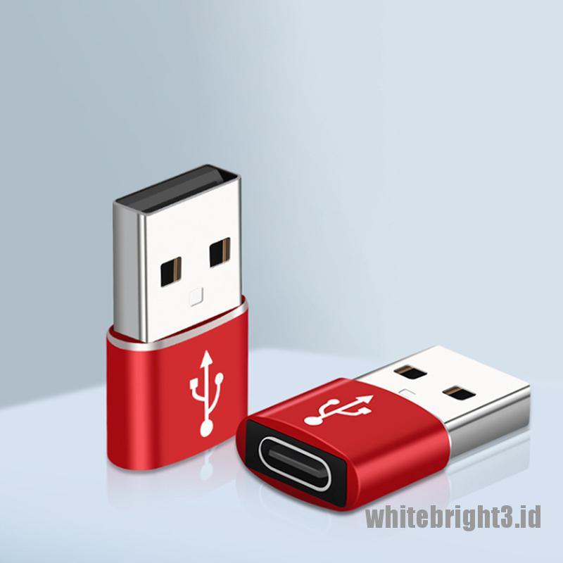 &lt; White3 &gt; 1pc Adapter Konverter USB 3.1 Tipe C Female Ke USB 3.0 Tipe A Male