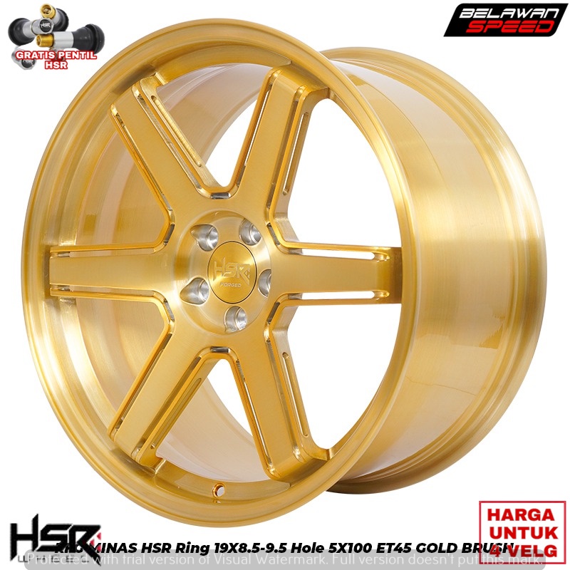 VELG MOBIL RACING RING 19 HSR MINAS PCD 5X100 UNTUK NEW AVANZA ALTIS FT86