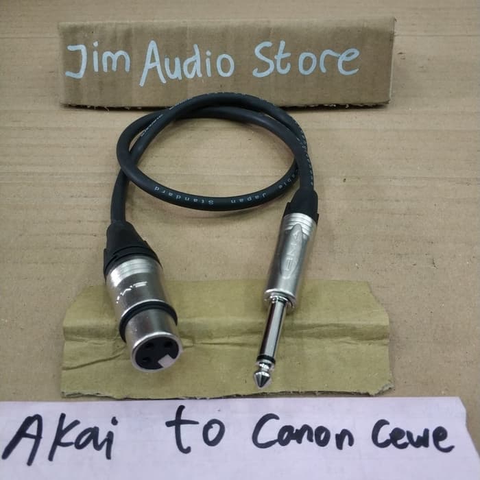 Kabel mic canare 50cm akai 6,5mm to xlr female jek BMA / akai to canon