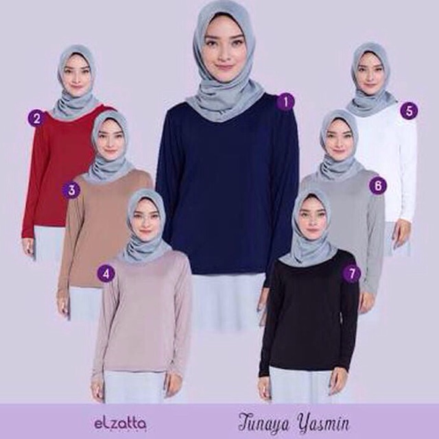 Tunaya Yasmin Manset Baju Elzatta  Hijab Shopee Indonesia