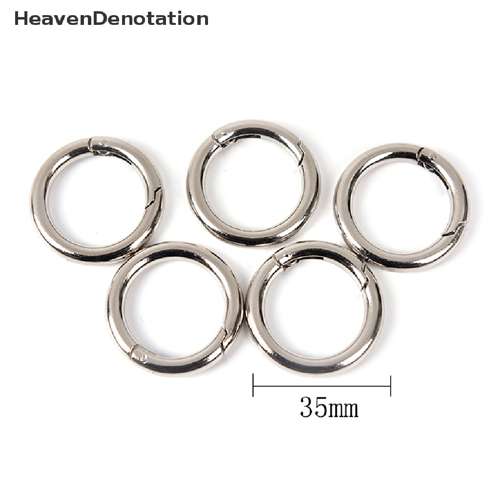 5 Pcs carabiner Bulat Bahan metal Ukuran 35mm Untuk Gantungan Kunci