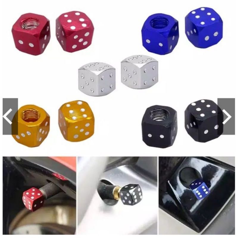 Tutup pentil ban roda dop penutup pentil model dadu Universal