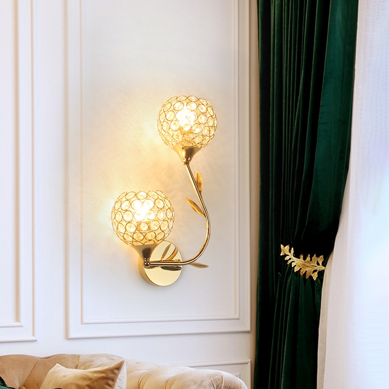 Lampu Dinding Kristal Gaya Modern Untuk Dekorasi Rumah Wall lamp E27