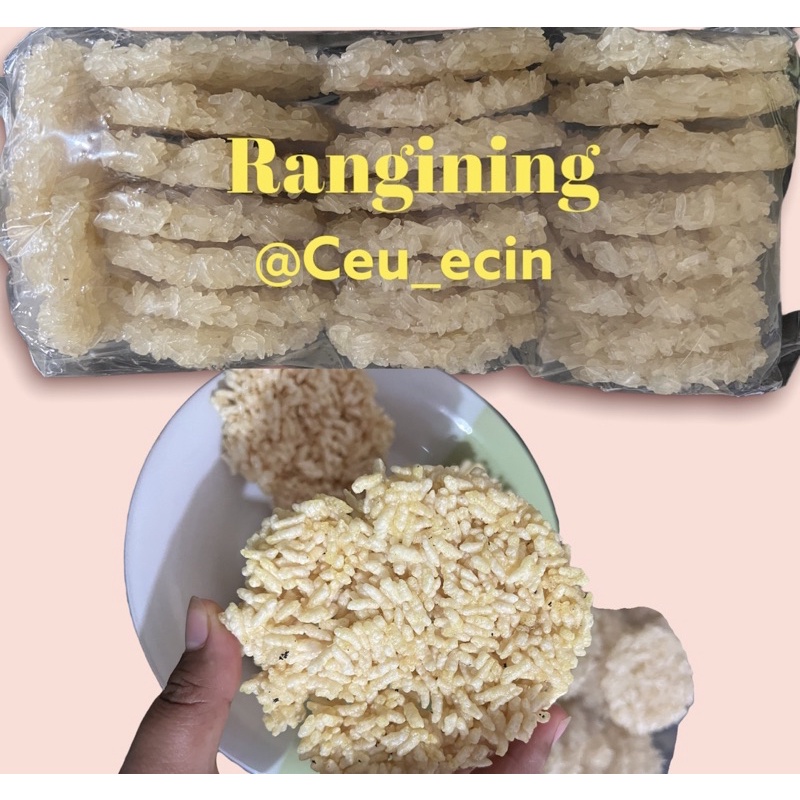 500 gram Rangining cemilan jadul mentah gurih ngembang