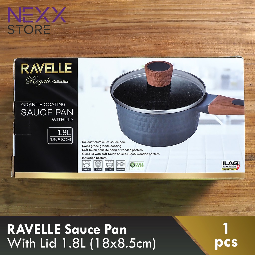 RAVELLE - Royale ILAG Granitec Sauce Pan with Lid ( 18 cm )