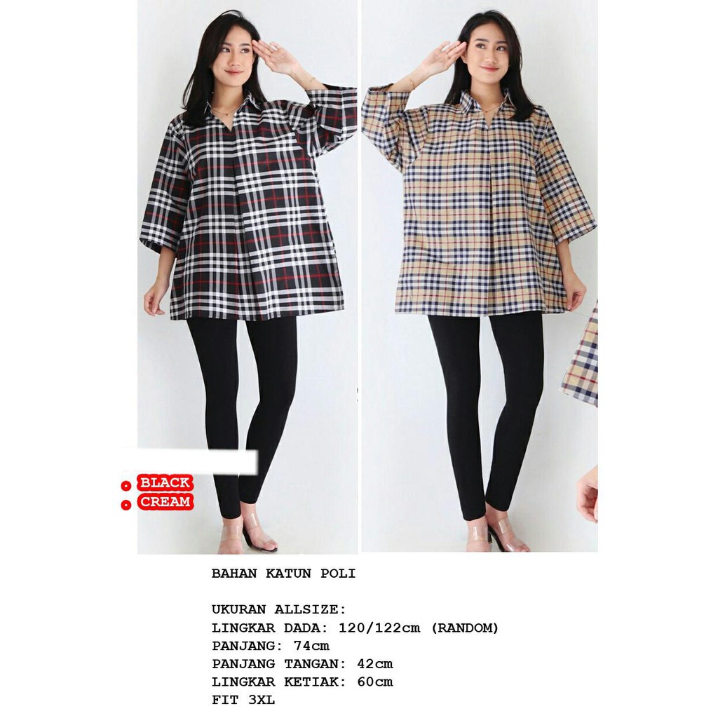 1R3 B1V LONGKEM BIGSIZE 3R KEMEJA JUMBO 3XL LONG SHIRT XXXL MUSLIM WANITA 3L