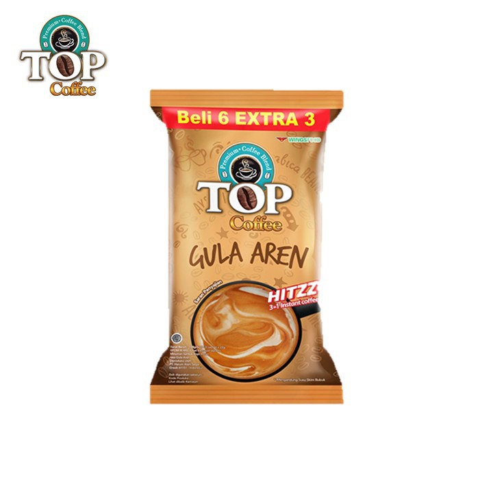 Top Coffee Kopi Instan Gula Aren Pack 22 gr isi 6 + 3 pcs - Gambar 3