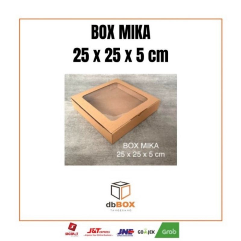 

BOX MIKA 25x25x5 cm | Box Die Cut dan Easy Usage | Box Kue Bolu | Box Kue Tart | Box Hampers | Box Kue Transparant