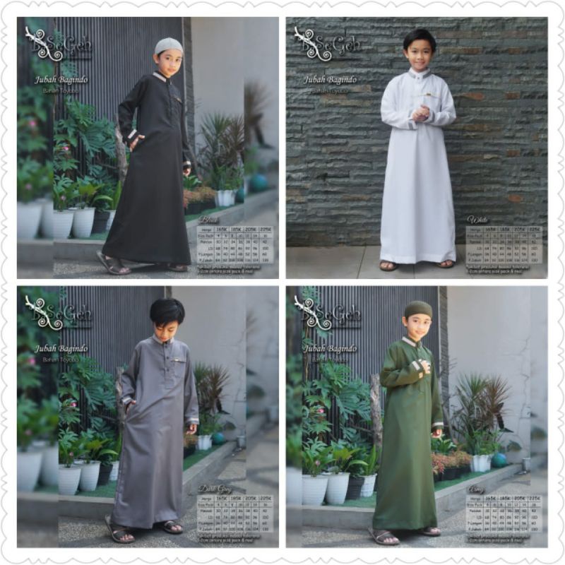 Basegeh || Jubah Anak-Remaja (size 4-16) Bagindo Series