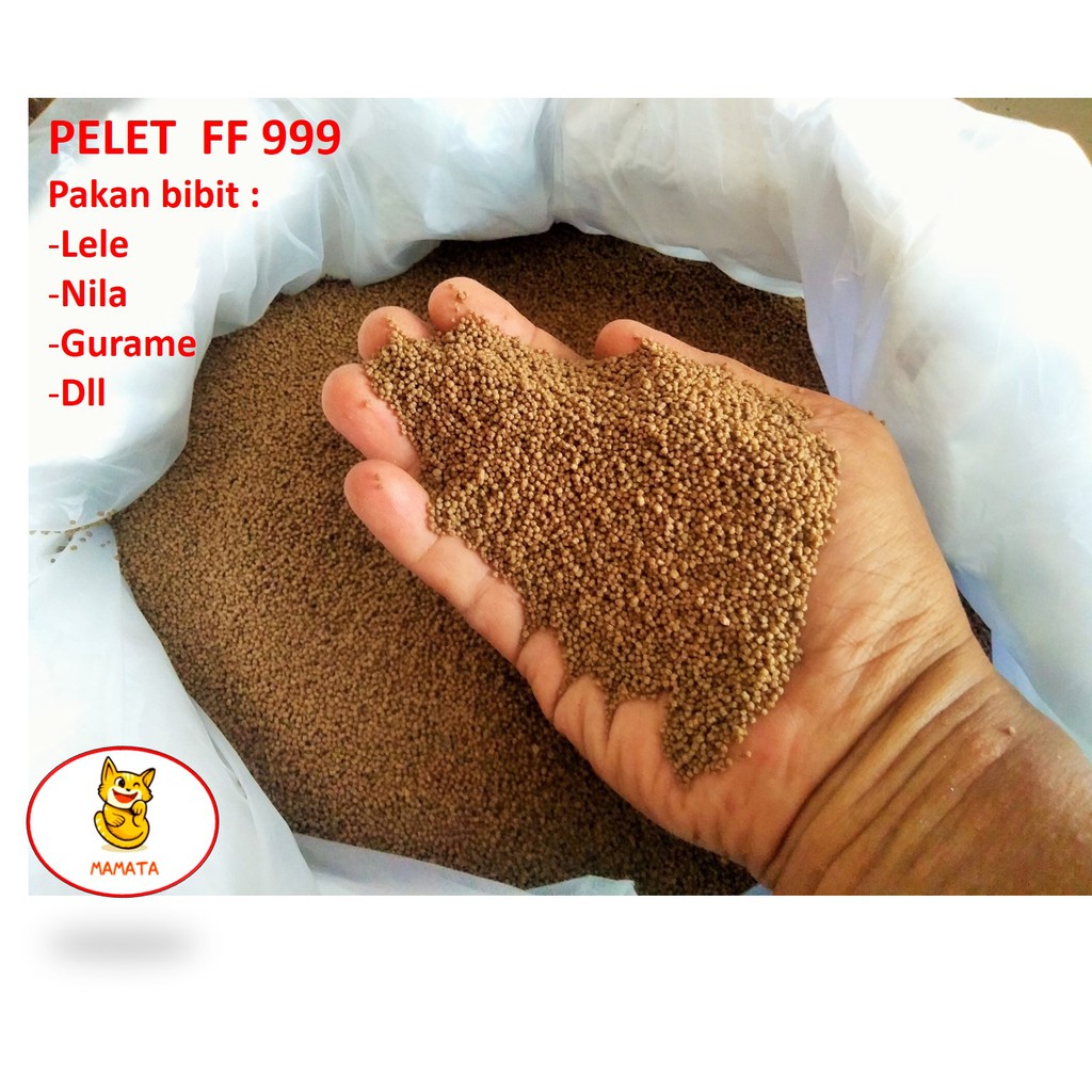 pelet ff 999 pakan bibit ikan lele gurame nila repak 800gr