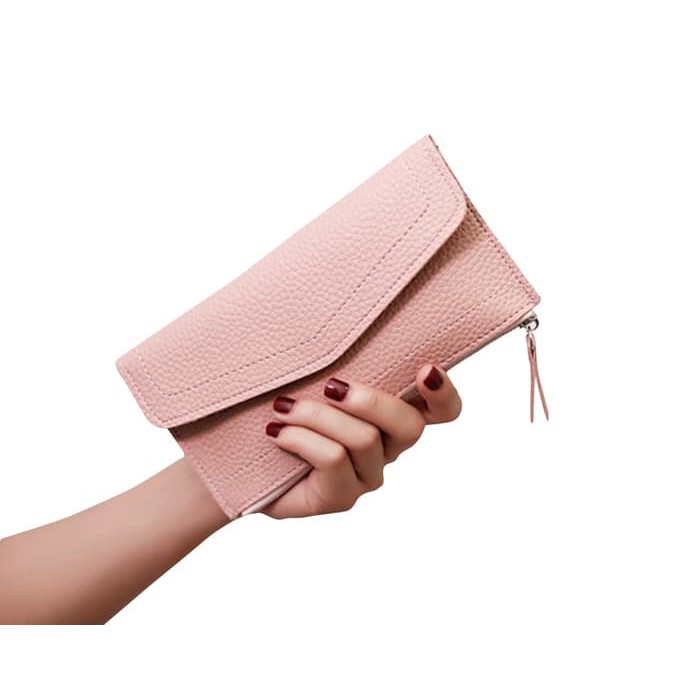 Dompet KULIT JERUK 001 Wanita Panjang IMPOR Korea Fashion