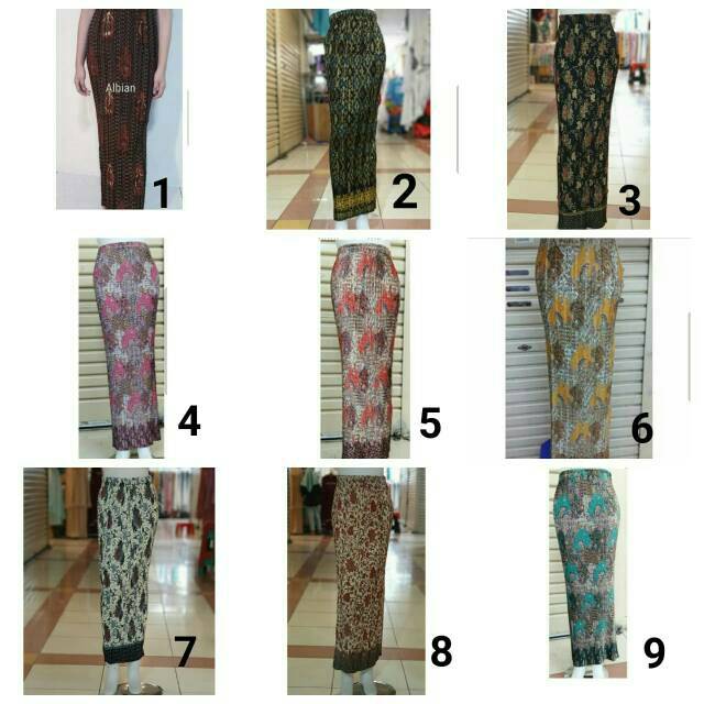 Fanstore -Rok Plisket Batik Pasangan Kebaya